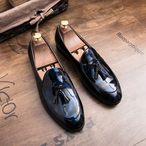 Nuevos Zapatos de Vestir de Talla Grande con Punta Puntiaguda, Color Puro, con Borlas, Sin Cordones, Cómodos, Suaves, Antideslizantes, de Moda, Clásicos, de Cuero de Lujo para Hombre - Product Image 2