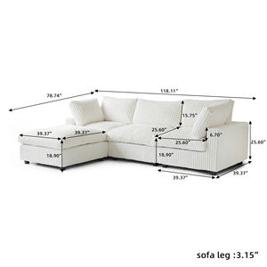 ATUNUS <span class=keywords><strong>USA</strong></span> Tersedia, Pengiriman Langsung, Sofa Modern Grosir, Furnitur Ruang Tamu, Kain Corduroy, Sofa Modular <span class=keywords><strong>Sectional</strong></span>, Set Sofa - Product Image 5
