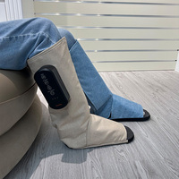 Bottes de massage des pieds sans fil à ondes pneumatiques, masseur portable pour les pieds, chaussures de massage chauffantes sur mesure