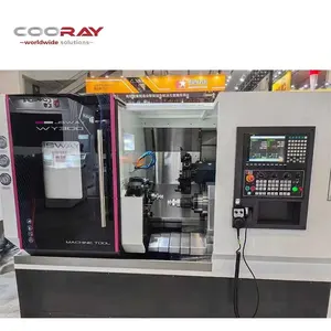 เครื่องเทอร์โบสำหรับกลึง CNC เครื่องกลึงแบบหมุนควบคุมด้วยระบบดิจิทัลมี7แกนเครื่องกลึงสวิสและเครื่องกัด CNC 4500ความเร็ว