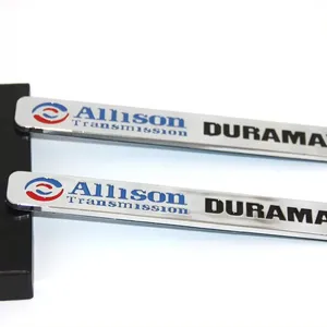 2X autottuning OEM Allison Transmisi Duramax Emblem 2500Hd untuk Gm Silverado Gmc Chrome hitam