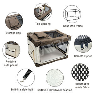 Canbopet ที่ใส่สุนัขแบบด้านข้างสำหรับใช้ในรถกล่องใส่สัตว์เลี้ยงแบบพับได้สำหรับเดินทางกลางแจ้งกลางแจ้ง - Product Image 3