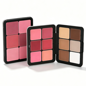 Palette de fards à joues crème 12 couleurs, ensemble de maquillage mat pour le contour et les joues, cosmétiques de beauté pour le visage à haute pigmentation pour femmes - Product Image 1