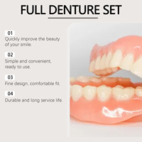 Prothèse dentaire complète ajustable, couvre-dents, placages dentaires à clipser, prothèse complète, fausses dents pour un sourire éclatant et blanchi.