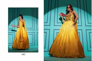 Vestido de mujer estilo Anarkali estilo Georgette y trabajo bordado tradicional indio para boda y fiesta - Product Image 2