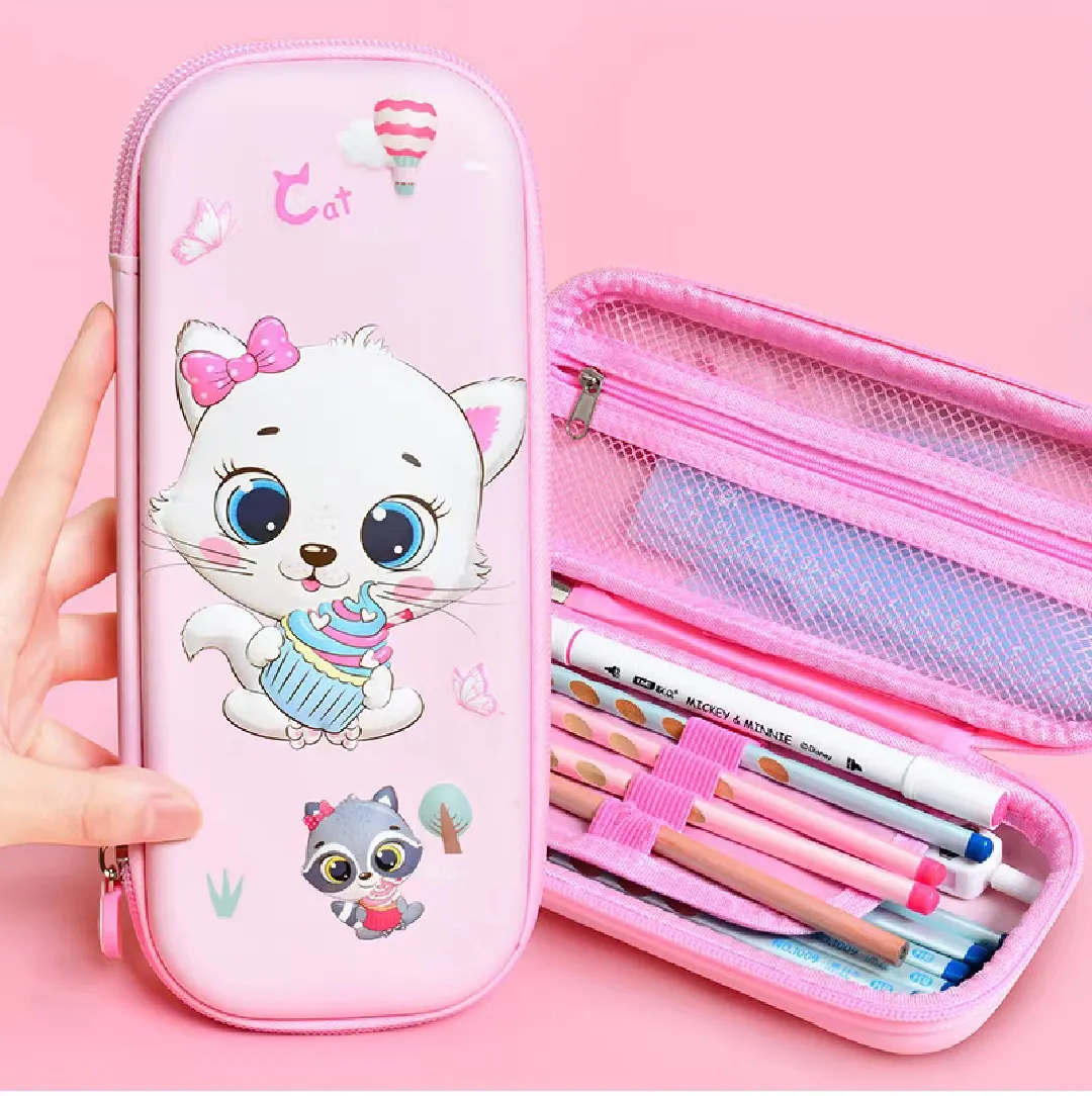 Eva Large Capacity Cartoon Stationery Case For Kids 3D Student Cartoon Box Double -layer Stationery Box Men's Pencil Box