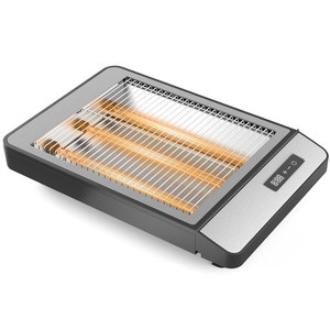 Nhà máy trực tiếp nhỏ gọn <span class=keywords><strong>4</strong></span> lát phẳng nướng bánh mỳ SS nhà ở với dây giá cho căn hộ nhà bếp và văn phòng ăn sáng - Product Image 3