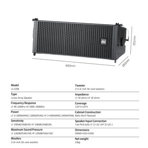 DBK Altavoces de matriz de línea doble de 8 pulgadas Escenario profesional Fiesta de bodas Matriz de línea pasiva activa Altavoces de frecuencia completa - Product Image 4