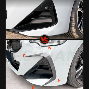 BMW 2 Serisi Coupe G42 M Sport 2022+ için Karbon Fiber Dokulu Ön Hava Menfezi Bıçak Çıkartması Tuning FEIXIAN - Product Image 6