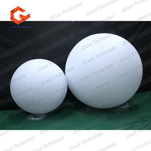 Globo Inflable de Helio de PVC Blanco de 1 m, 1,5 m, 2 m, 3 m, Globo Decorativo con Luces LED, Esferas Inflables Publicitarias - Product Image 2