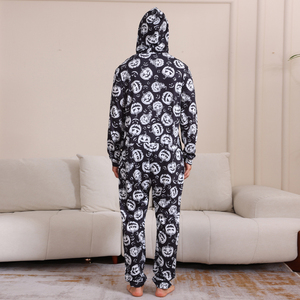 Pijamas Familiares con Estampado de Calabaza para Halloween, Mono con Cremallera, Pijamas Familiares con Estampado de <span class=keywords><strong>Esqueleto</strong></span> Humano para Halloween - Product Image 5