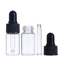 Échantillon de parfum transparent 13-425 Cou 3ml Flacon rond en verre