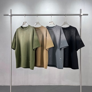 เสื้อยืดคอกลมโอเวอร์ไซส์แบบหนา ผลิตตามสั่ง ขายส่ง ระบายอากาศได้ดี แห้งเร็ว สีพื้นเรียบง่าย สำหรับผู้ชาย - Product Image 2