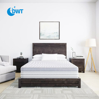 Matelas à ressorts ensachés en mousse à mémoire de forme contemporain, échantillon gratuit, taille Queen, pour chambre et hôtel, 30 cm d'épaisseur, fermeté douce, vente en gros