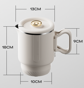 Bouilloire électrique en acier inoxydable de 800ml réglable à double vitesse chauffage poignée pliable automatique Mini bouilloire café cuisine - Product Image 6