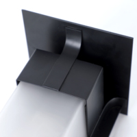 Lámpara de Pared Cuadrada de Aluminio Impermeable, Lámpara LED de Jardín para Exteriores, Luz Cálida de 3000K, Vida Útil de 50000 Horas