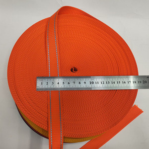 Grosir 1.5-3.8CM anyaman poliester tahan lama dengan 2mm Strip reflektif tali pengikat peliharaan tali warna-warni Harness hewan peliharaan - Product Image 4