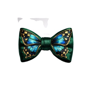 Corbatas de Moño de Seda Estampadas de Primera Calidad Steve & James, Diseño de Mariposa, para Bodas y Fiestas Formales, Tamaño Personalizable, Bangkok - Product Image 1