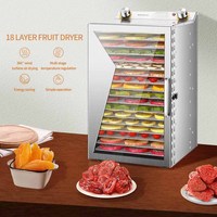 Meilleure machine de séchage de fruits et légumes intelligente bon marché Déshydrateur alimentaire 18 couches domestique commercial de haute qualité