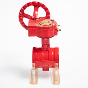 วาล์วผีเสื้อแบบมีร่อง DN80 สำหรับดับเพลิง วาล์วผีเสื้อแบบเกียร์หมุนด้วยมือ - Product Image 2