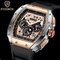 Montre Homme LIGE Foxbox FB0015 0015 Luxe Étanche Quartz Bracelet Silicone Sport