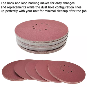 En stock 300 disques abrasifs <span class=keywords><strong>de</strong></span> 225 mm (9 pouces) à 8 trous, auto-agrippants, grain 40/60, pour ponceuse à cloisons sèches, élimination rapide des matériaux lourds, livraison rapide - Product Image 5