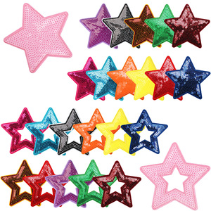 Embroidered Polyester Thread Fabric DIY <b>Iron</b> on Star Patch - Product Image 6