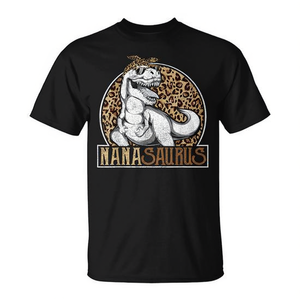 T-shirt Dinosaure Nanasaurus pour Adulte Unisexe, Col Rond, Manches Courtes, Impression Sérigraphique, Idéal pour Réunions de Famille et Tenues de Fête - Product Image 2
