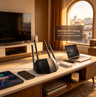 Router Inalámbrico Tenda AC8 de Doble Banda 1200M Reacondicionado Barato, 4 Antenas de Alta Ganancia con Adaptador de Corriente
