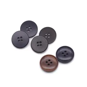 Alta qualità eco friendly 15mm 20mm 4 fori rotondi naturali corozo dado materiale per cucire bottoni blazer bottoni