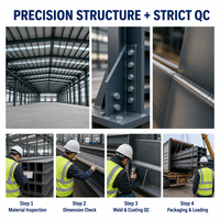 Bâtiment d'usine préfabriqué en acier pour la construction de l'industrie agroalimentaire et des ateliers de production