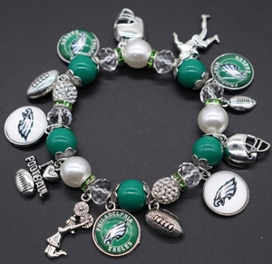 กำไลข้อมือประดับลูกปัดสวยงามสำหรับวันแข่งขันมาใหม่กำไลข้อมือทีม NFL สร้อยข้อมือทีมฟุตบอลเบสบอล32ทีม NFL - Product Image 3