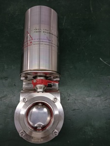 COVNA SS304 Vertical Pneumatic <b>Clamp</b> 5 Spare butterfly Seal Silicone Sanitary single PN16 Acting butterfly Valve - Product Image 4