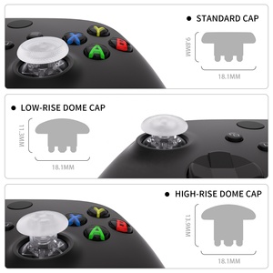 EXtremeRate Clear Swappable Edge <b>Sticks</b> Interchangeable Analog <b>Stick</b> Joystick Thumbsticks for Xbox Series X S Controller - Product Image 4