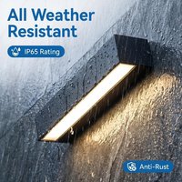 Applique murale extérieure étanche OEM personnalisée en métal, longue bande pour projets d'éclairage extérieur, 12W/18W pour usage en jardin