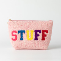 Pochette cosmétique en peluche douce pour femmes, automne-hiver, OEM, pochette de maquillage, étui portefeuille unique en peluche avec fermeture éclair, design original de sac à main