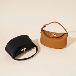 Faux Leather Detachable Strap Vegetable Basket Single-Shoulder Crossbody <b>Bag</b> Fashionable Women's Minimalist Style <b>Big</b> Capacity - Product Image 5