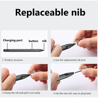 Stylet HK-HHT pour Microsoft Surface Pro X/9/8/7/6/5/4/3/Book 2/Laptop 5 4 3 2/Studio/MicrSurface 3/go 2 3 rejet de la paume