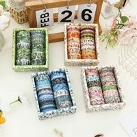 Ruban Washi Style Floral Naturel Quatre Saisons pour Artisanat DIY, Éléments Végétaux, Papier Washi pour Décoration de Journal