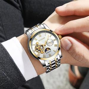 Drioshipping Montre de luxe à mouvement automatique pour hommes Montre mécanique lumineuse en acier inoxydable Logo personnalisé - Product Image 4