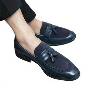 Zapatos de Vestir Formales de Ante Sintético para Hombre, de Gran Tamaño, de Buena Calidad, con Borlas, Brillantes, para Primavera/Verano, para Oficina, Fiesta, Boda - Product Image 2