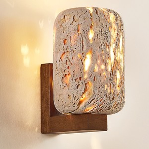 โคมไฟติดผนังหินอ่อนสีเหลืองสไตล์วินเทจ วาบิซาบิ ขนาด 22 ซม. - Product Image 1