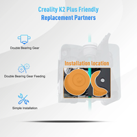 Bagian Printer 3D Creality K2 Plus Extruder Transmission Reduction Gear K2Plus Filament Drive Gears untuk Seri K2