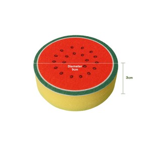 Afwasspons Keuken Gebruik Fruitprint Vlies Ronde Reinigingsdoek Dubbellaags Absorberend Ontsmettingsmiddel Schuursponsje - Product Image 5