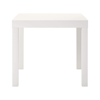 Table Basse en Bois Massif Blanc, Design Minimaliste Moderne, Facile à Déplacer, Idéale pour Salon, Chambre, Bureau à Domicile, Hôtel - Vente Flash