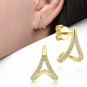 Orecchini a Forma di Goccia per Donne, Gioielli Minimalisti Geometrici alla Moda - Product Image 1