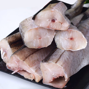 قطع سمك البولوك المجمدة الطبيعية الممتازة من ألاسكا، بدون جلد وخالية من المواد الكيميائية، 3 قطع بوزن 16.5 رطل للتصدير - Product Image 1