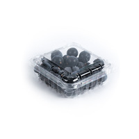 Biologisch afbreekbare, transparante plastic punnet voor supermarkten, voor verse groenten en frambozen, 125g, 250g, 500g.