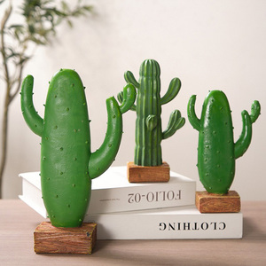 Décoration de maison <span class=keywords><strong>Cactus</strong></span> vert décoration Style nordique INS Style plante artificielle Art bureau étude bureau décoration cadeau résine artisanat - Product Image 5