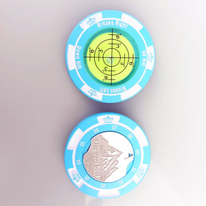 Venta al por mayor de metal verde lector de arcilla juego de fichas de póquer personalizado Casino Monte Carlo hierro marcador de pelota de golf logotipo personalizado recuerdo - Product Image 3